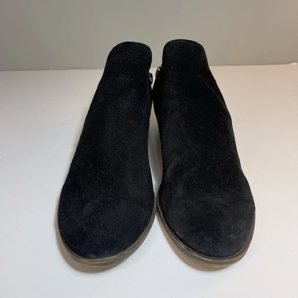 Lucky‎ Brand Women's Suede Brett Boots Black Mid Heel 7.5