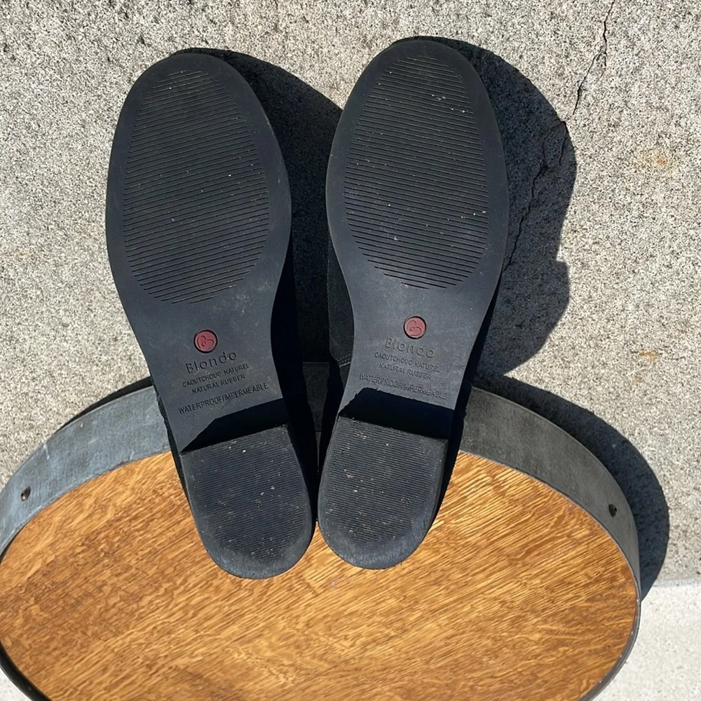 Blonco | Linda Waterproof Suede Black Boots | Size 9