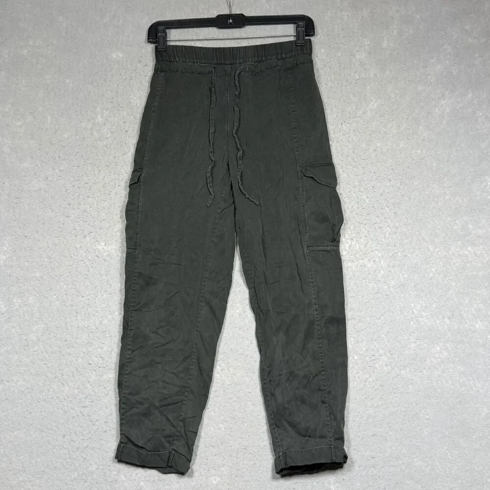 Lululemon Ready Set Cargo Pant Women’s Size 4 Green Pockets Drawstring