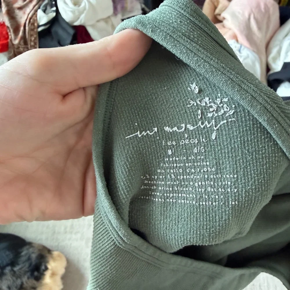 Free People soft tagged sage