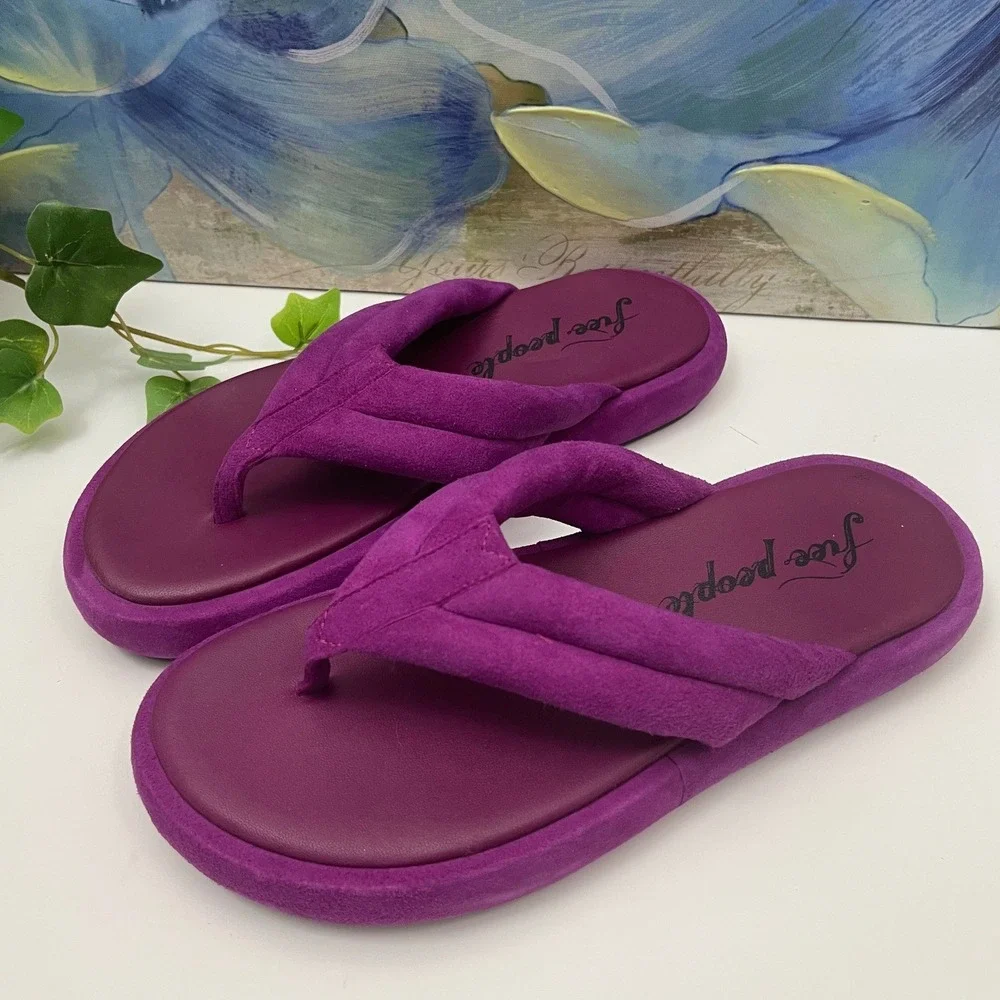 Free People Wonderland flatform thong sandals in Verbena Size 38 /‎ US 8