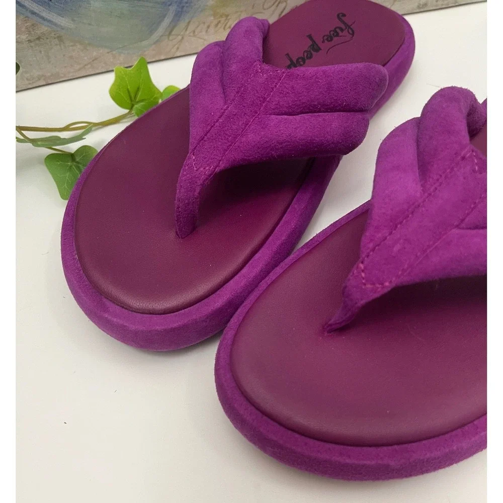 Free People Wonderland flatform thong sandals in Verbena Size 38 /‎ US 8