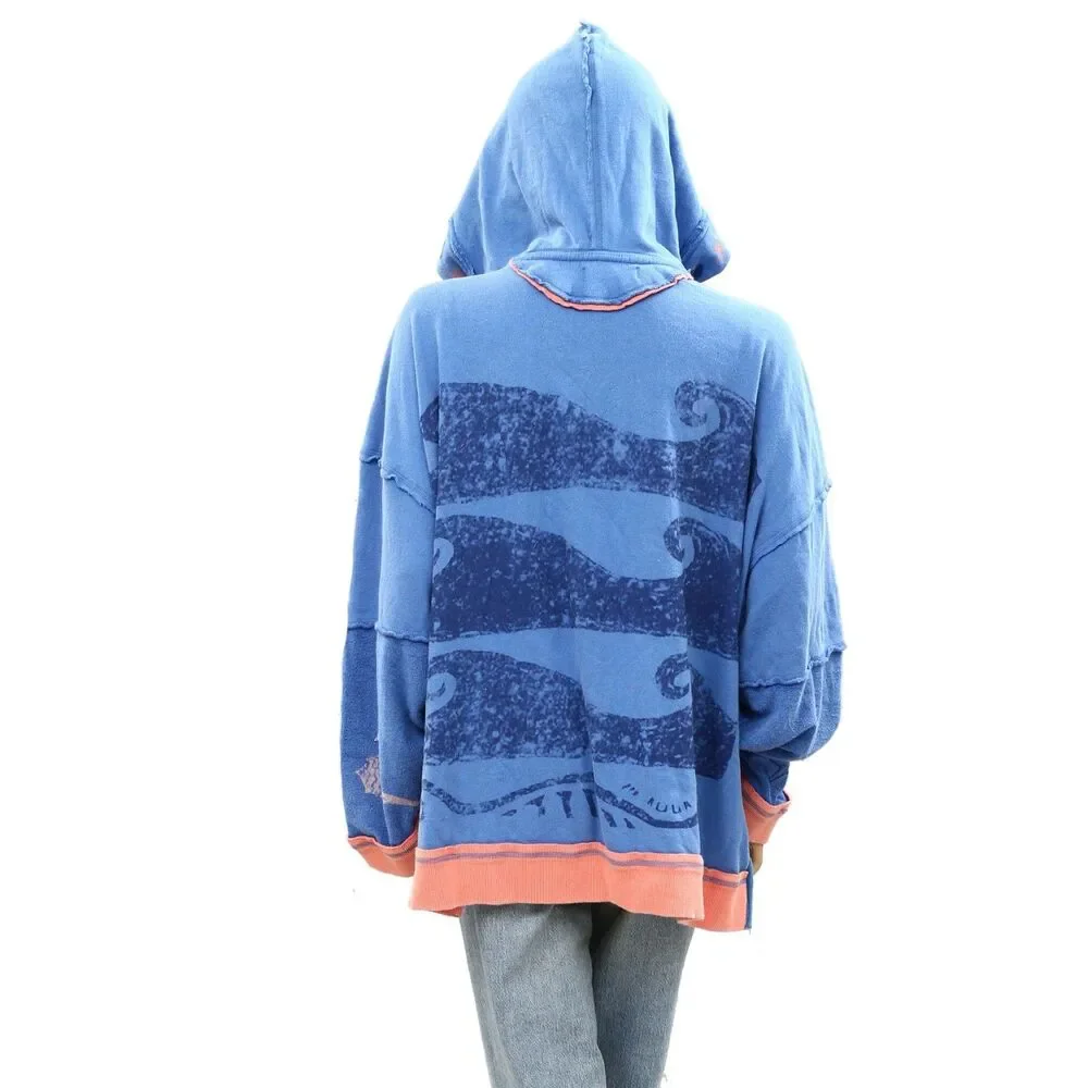 Free People We the Free Seashell Cardi Cropped Jacket Top Oversized S 288850