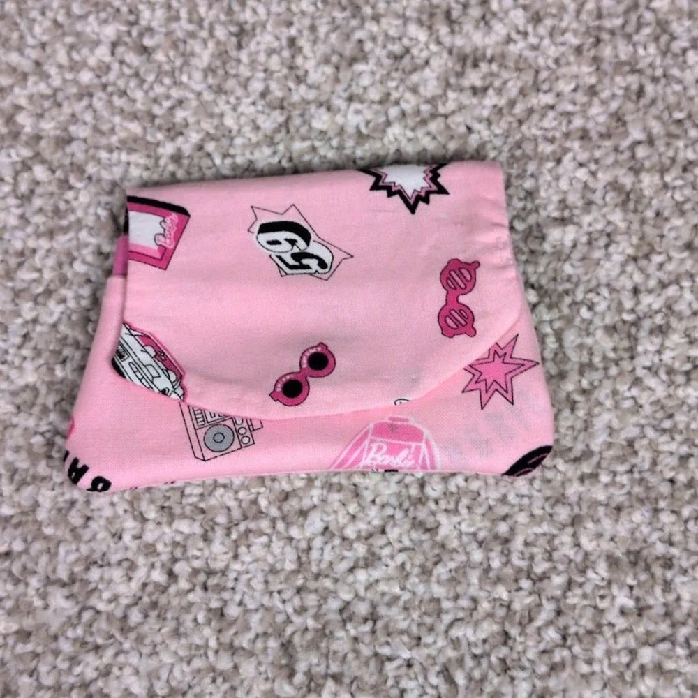 Pink Polka Dot Pocket Wallet Credit Card‎ Holder Clutch Purse