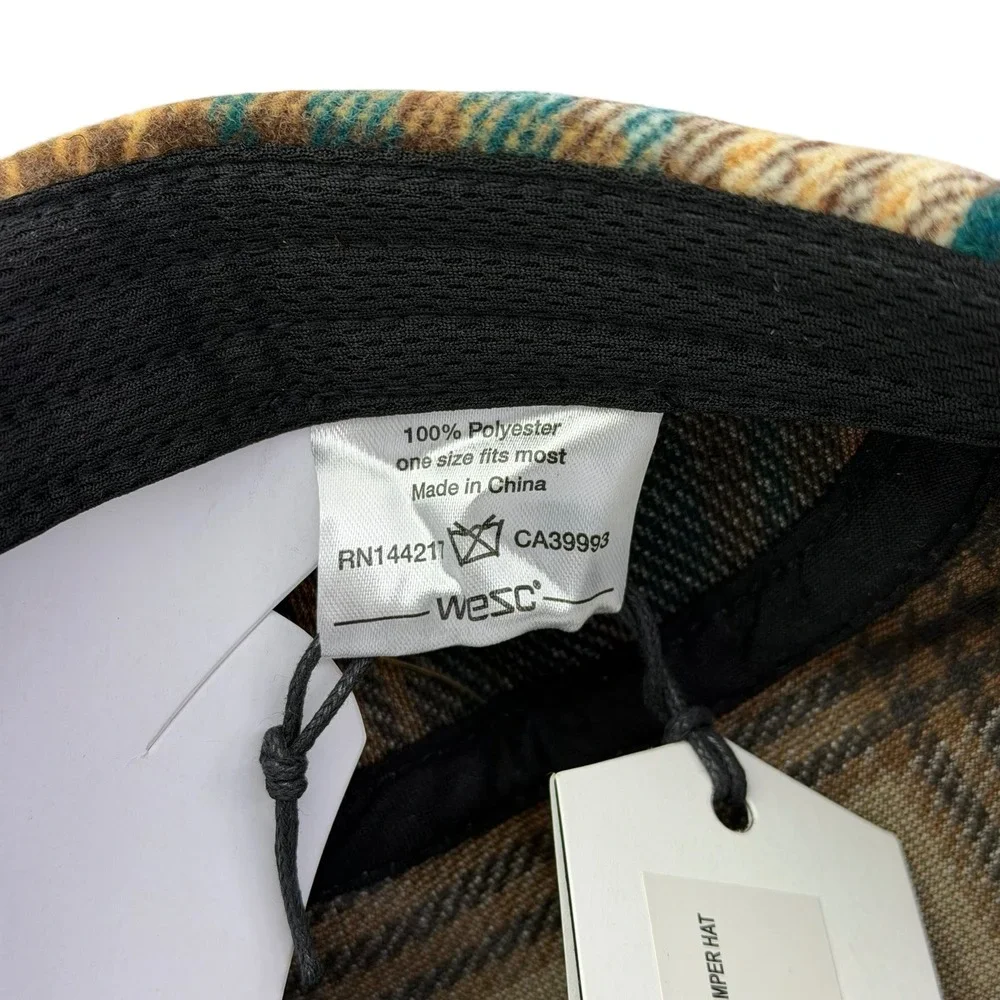 WESC We Are the Superlative Conspiracy 5 panel camper tweed Swedish hat‎