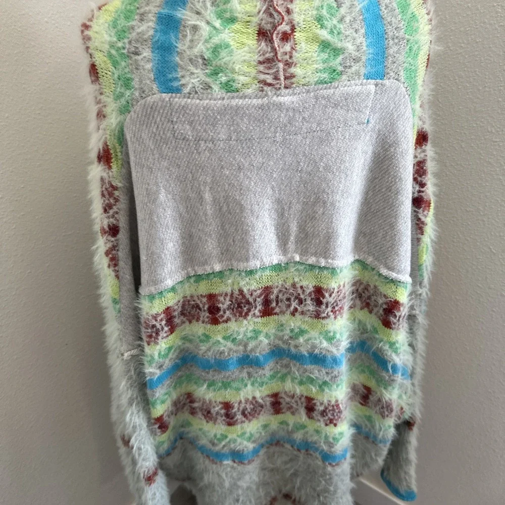 Free People Fair Weather Fuzzy Oversized‎ Women's Sweater Cardigan Size Small