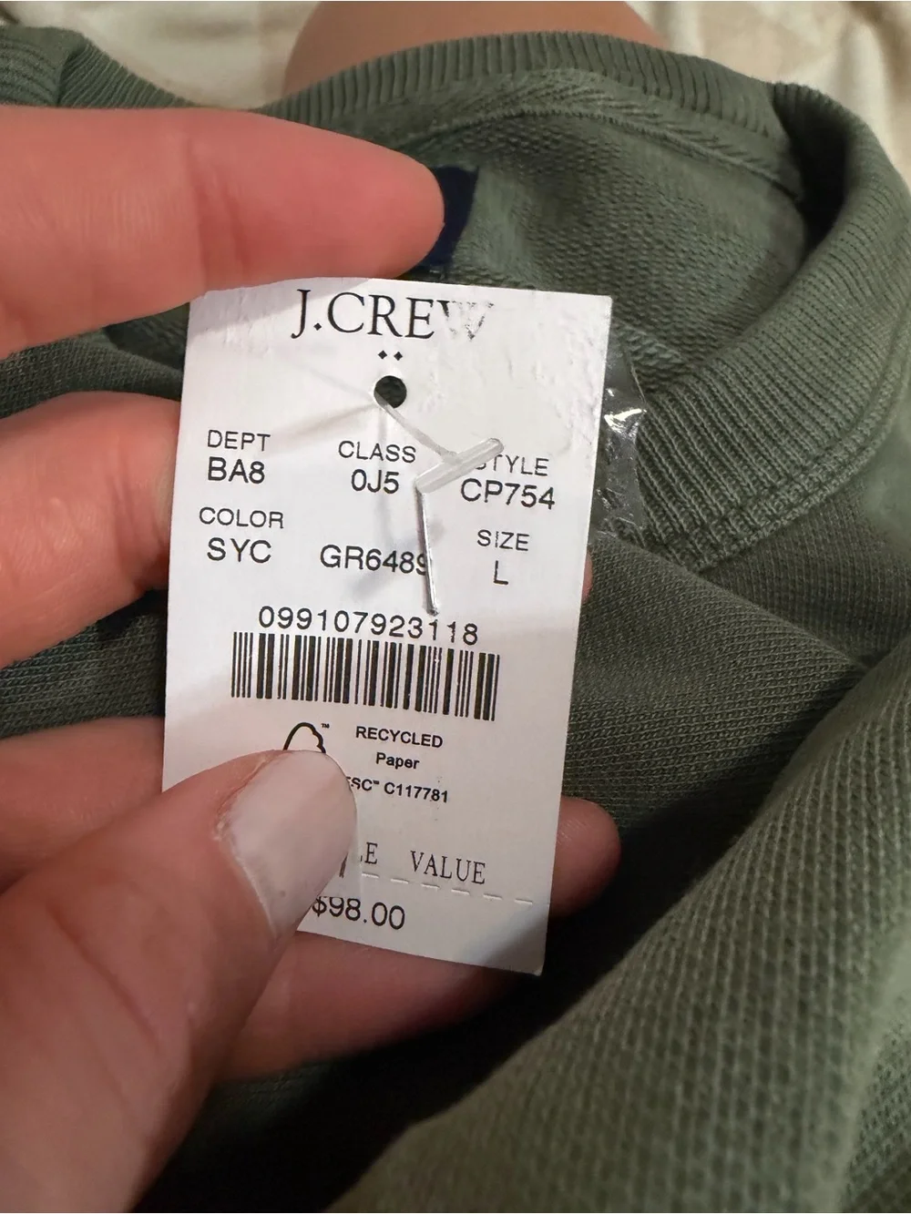 J crew Garment-dyed crewneck sweatshirt