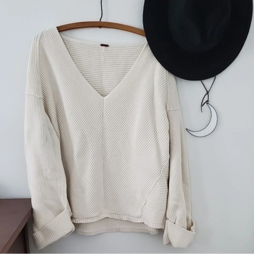 Free People cream oversized