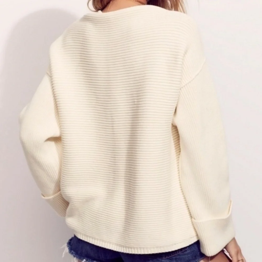 Free People cream oversized