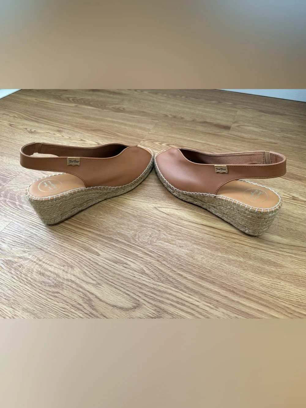 Toni Pons Wedge Bernia-P Tan Leather Espadrilles