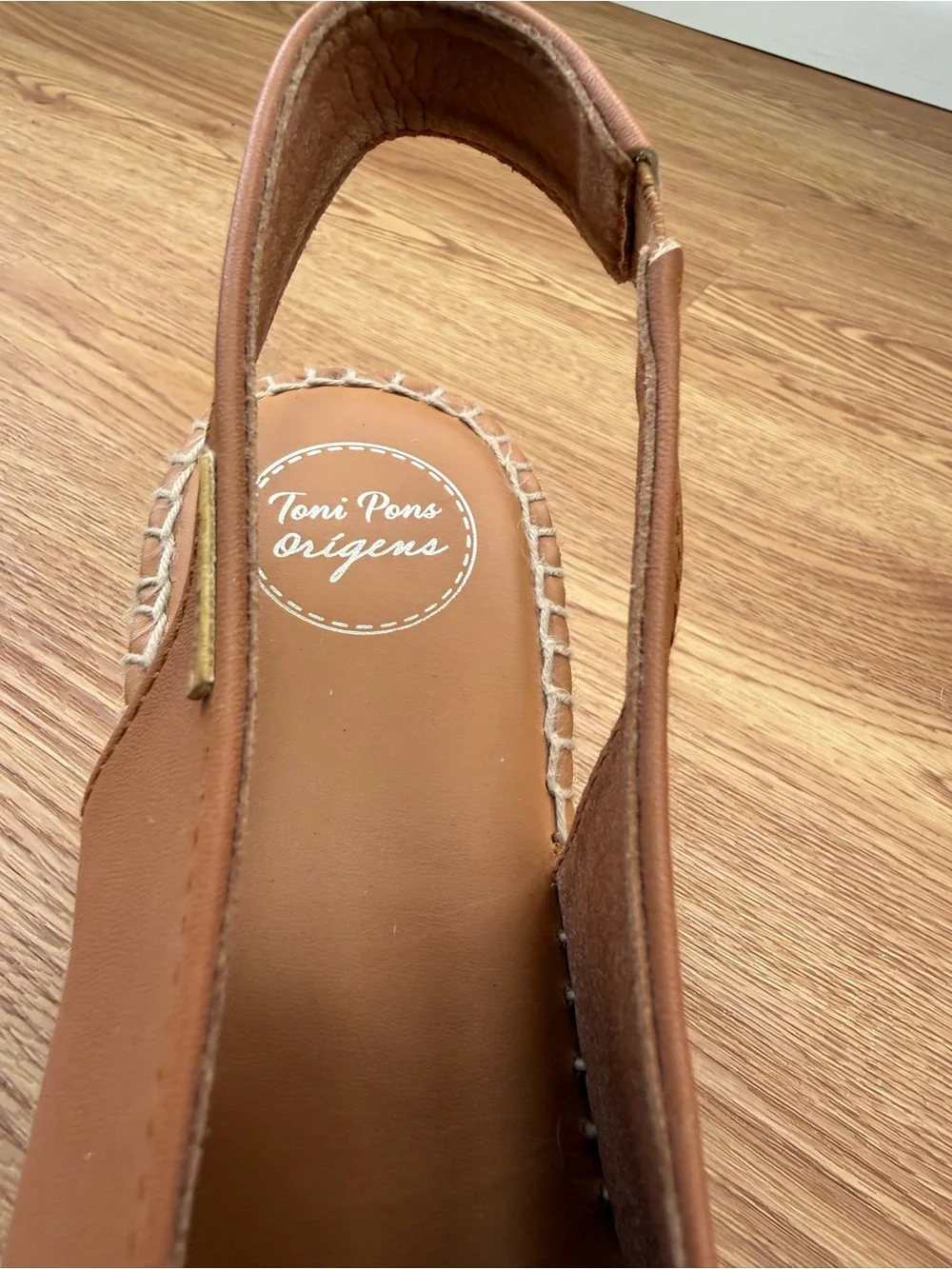 Toni Pons Wedge Bernia-P Tan Leather Espadrilles