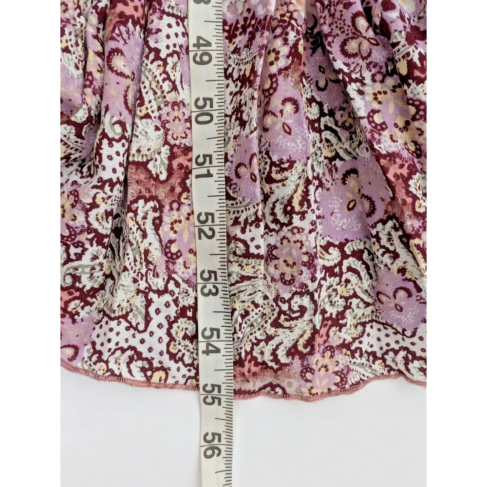 Free People Let's Smock About It Maxi Dress XS Pink Multi Boho Festival Beach