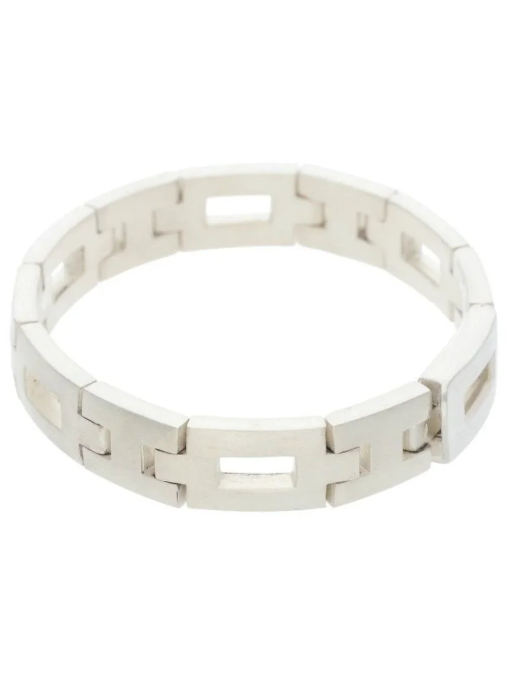 Hermes Cles Silver Bracelet