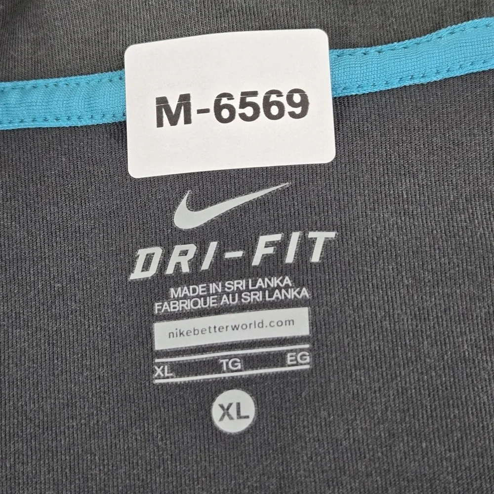 Nike Women Jacket XL Black Track Dri-Fit‎ Activewear Logo Zipper Long Sleeve