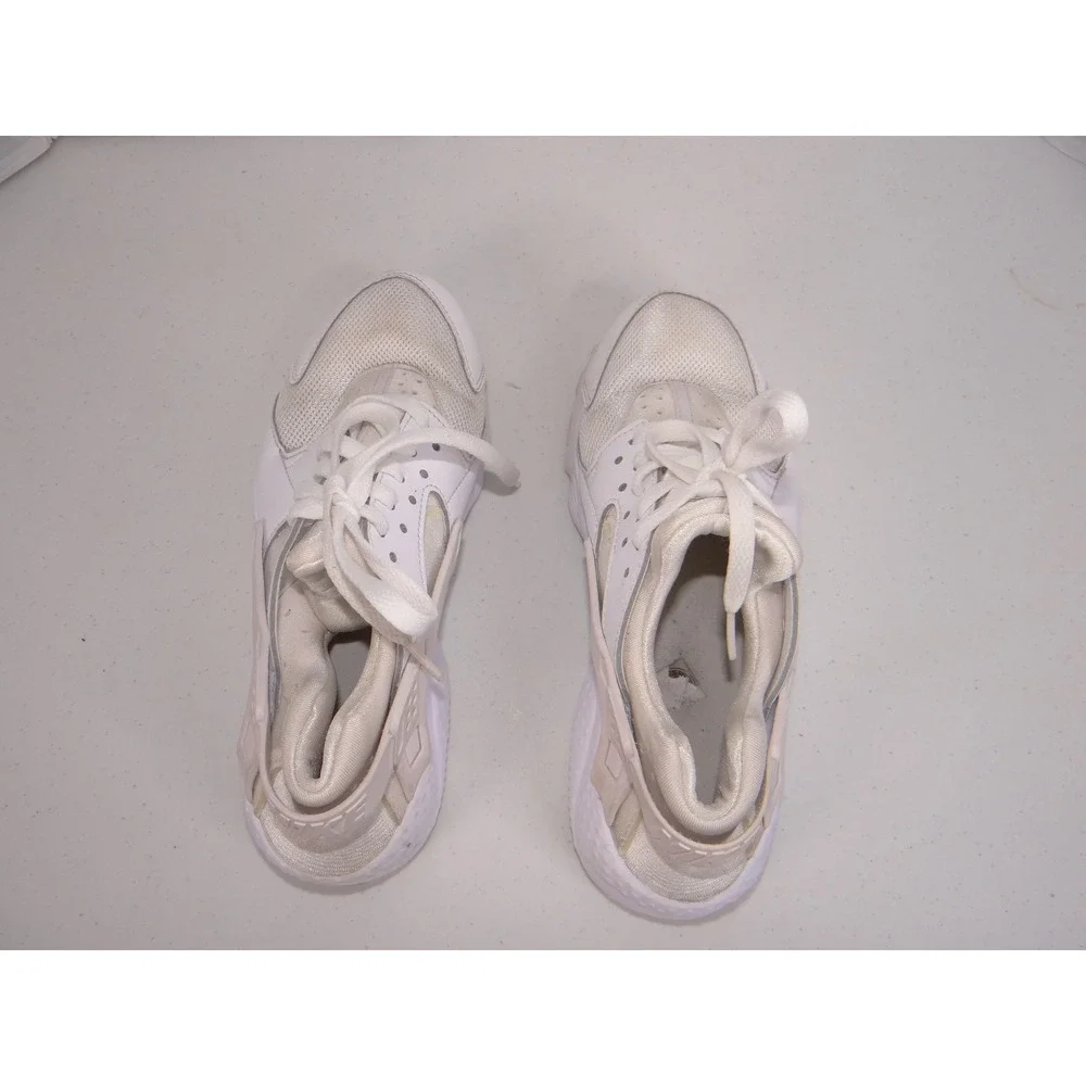 Nike Air Huarache Run GS White White Pure Platinum 654275-110 Size 6Y Womens 7.5
