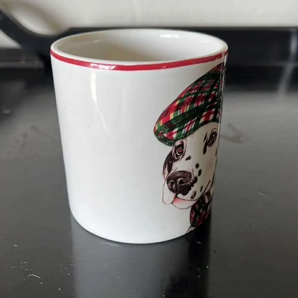 Williams Sonoma Winter Dog Dalmatian Replacement Coffee Mug Tea Cup 8 oz