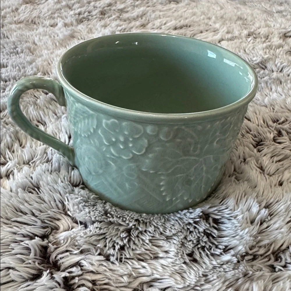 Mikasa English‎ Countryside Celadon DP400 Japan-E Set of 5 Green Tea Cups Mugs