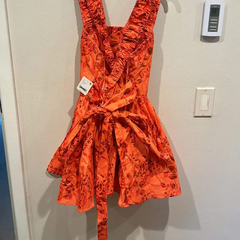 NWT‎ free people party small Matilde Mini Dress or age floral bow dress