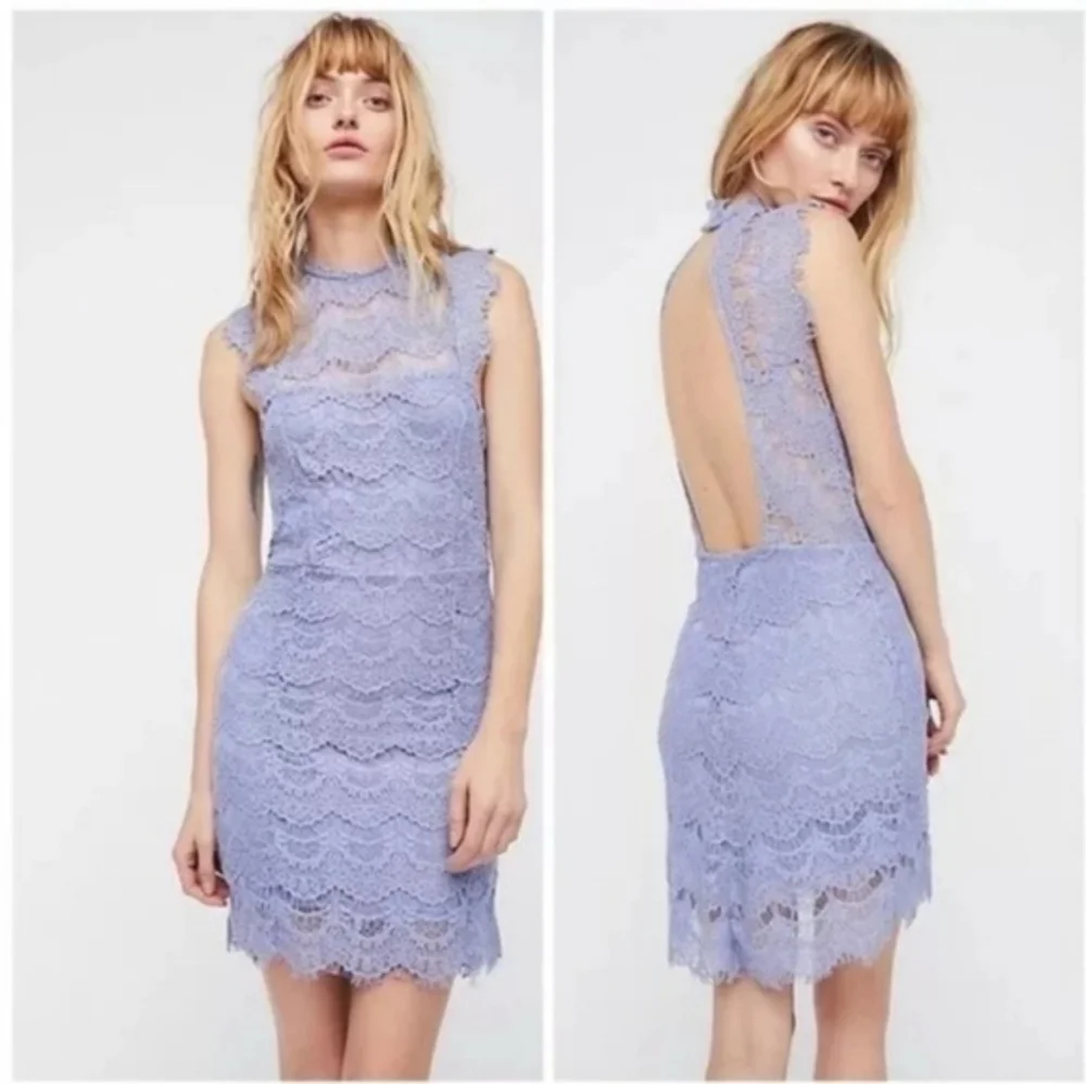 Free People Daydream Lace Dress Lavender Size Small