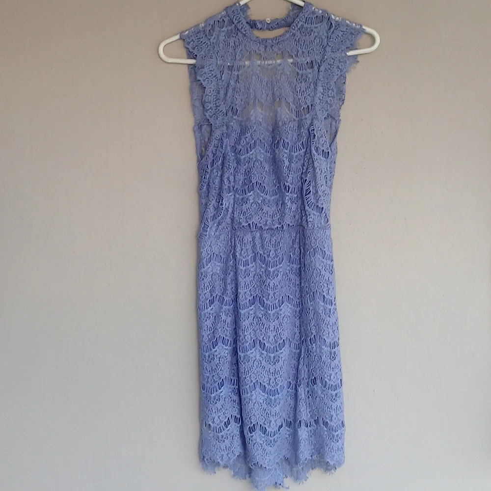 Free People Daydream Lace Dress Lavender Size Small
