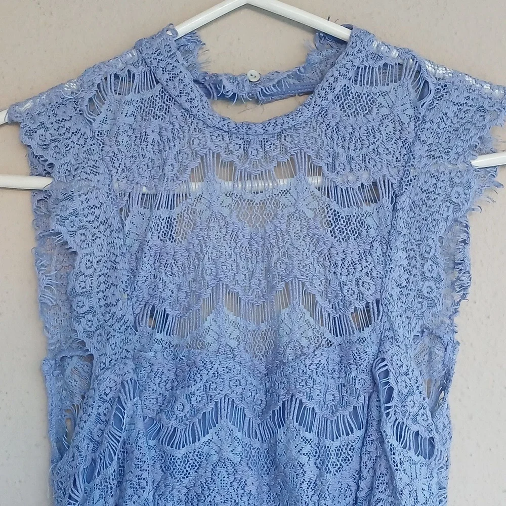 Free People Daydream Lace Dress Lavender Size Small
