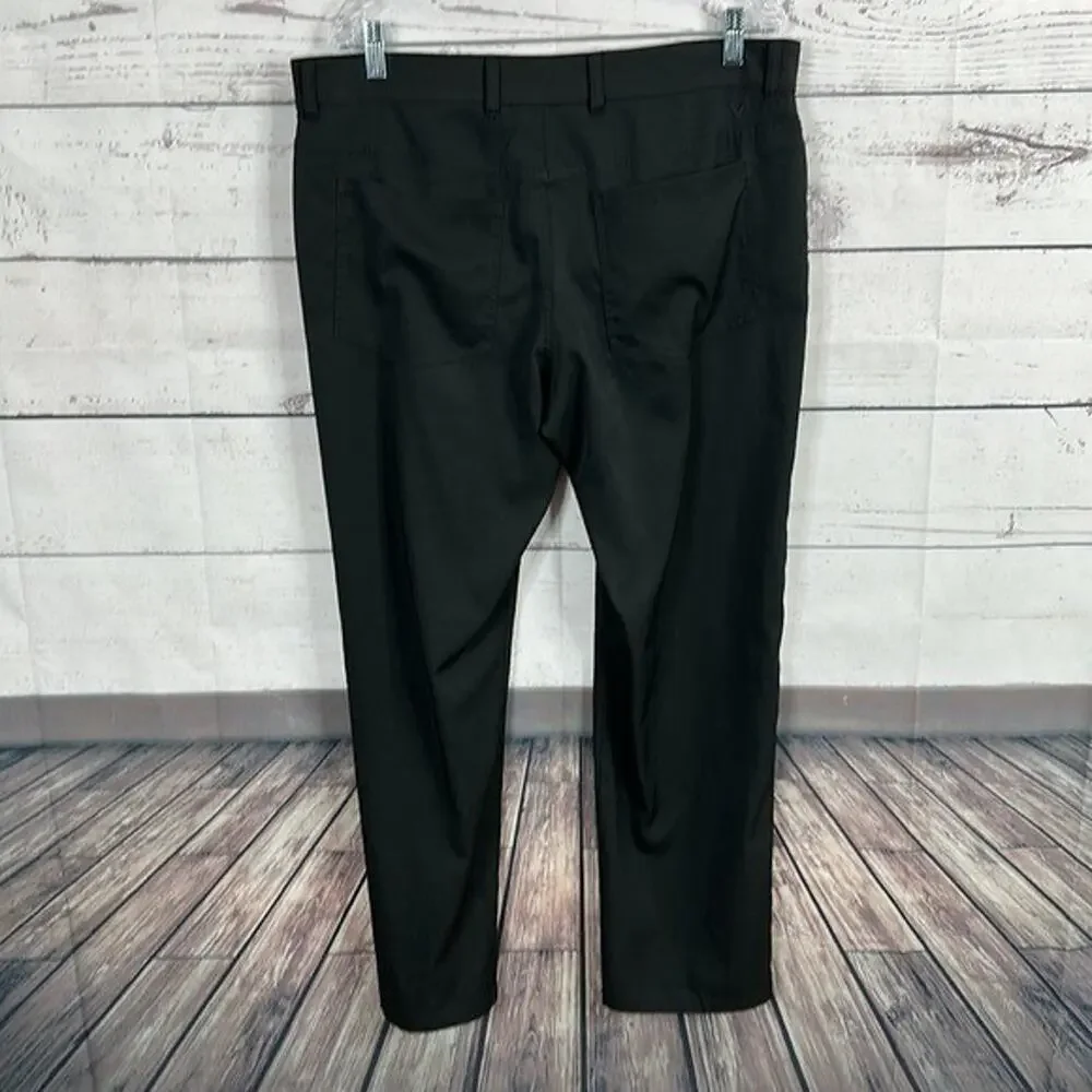 Callaway Pants Mens 36 Black Pockets Light Weight Golf Stretch‎ Office
