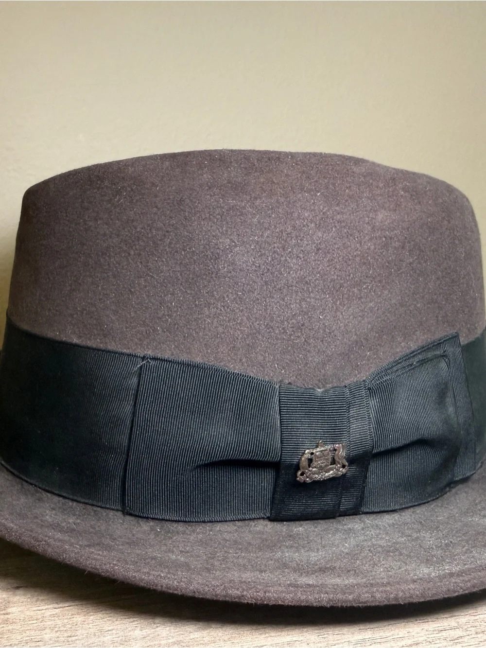 Vintage Stetson Brown Felt Fedora with Black Band (Sz 6 7/8)