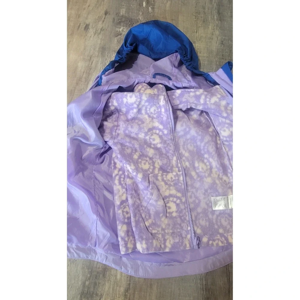 Eddie Bauer Girls Toddler XS 5-6 Lone Peak‎ 3 in 1 Jacket Violet Purple