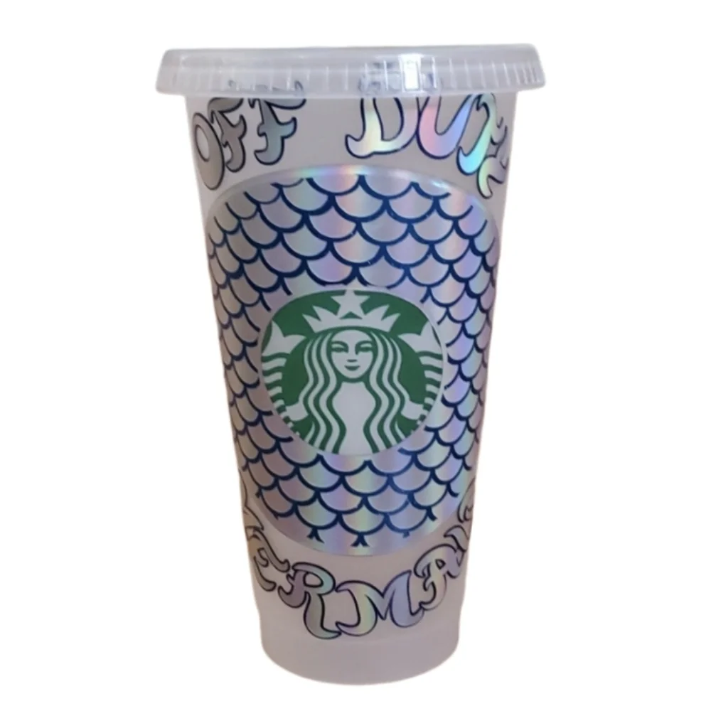 Starbucks Reusable Cold Cup Custom‎ Made with Mermaid 24oz