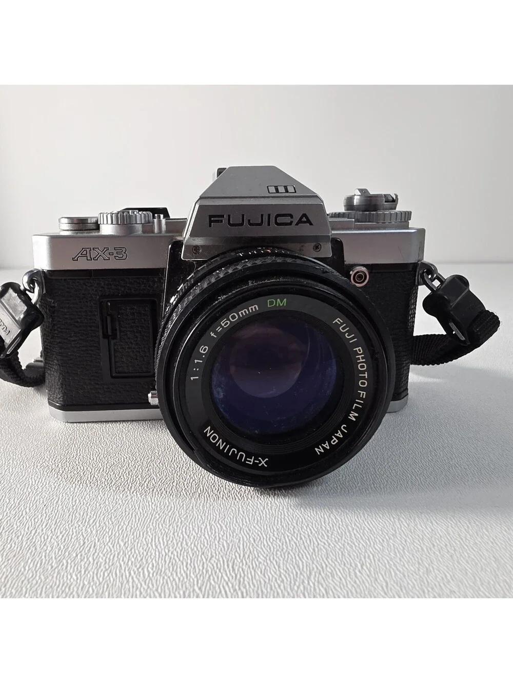 Fujica AX-3 35mm SLR Camera w/ X-Fujinon 50mm f/1.6 DM Lens - Tested Works READ
