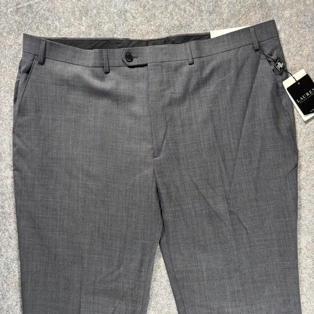 Lauren Ralph Lauren Mens Gray Classic Fit Wool Ultraflex Suit Trouser Pant 44x32