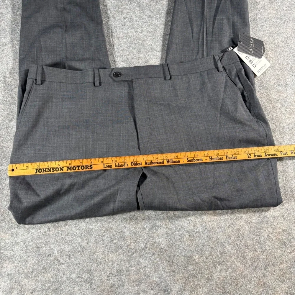 Lauren Ralph Lauren Mens Gray Classic Fit Wool Ultraflex Suit Trouser Pant 44x32