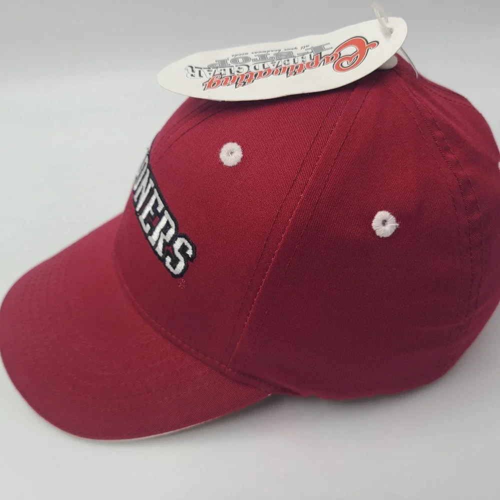 Oklahoma Sooners Hat Adjustable Captivating Headgear Red White NCAA‎ University
