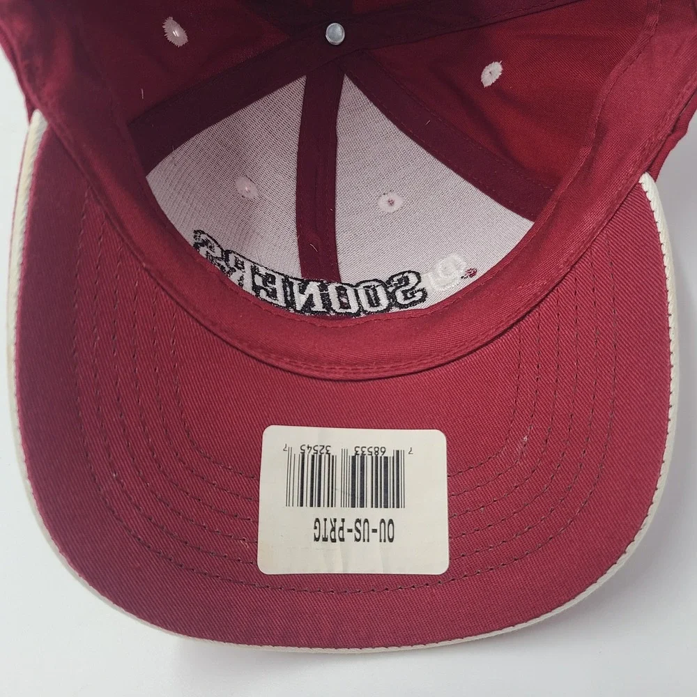 Oklahoma Sooners Hat Adjustable Captivating Headgear Red White NCAA‎ University