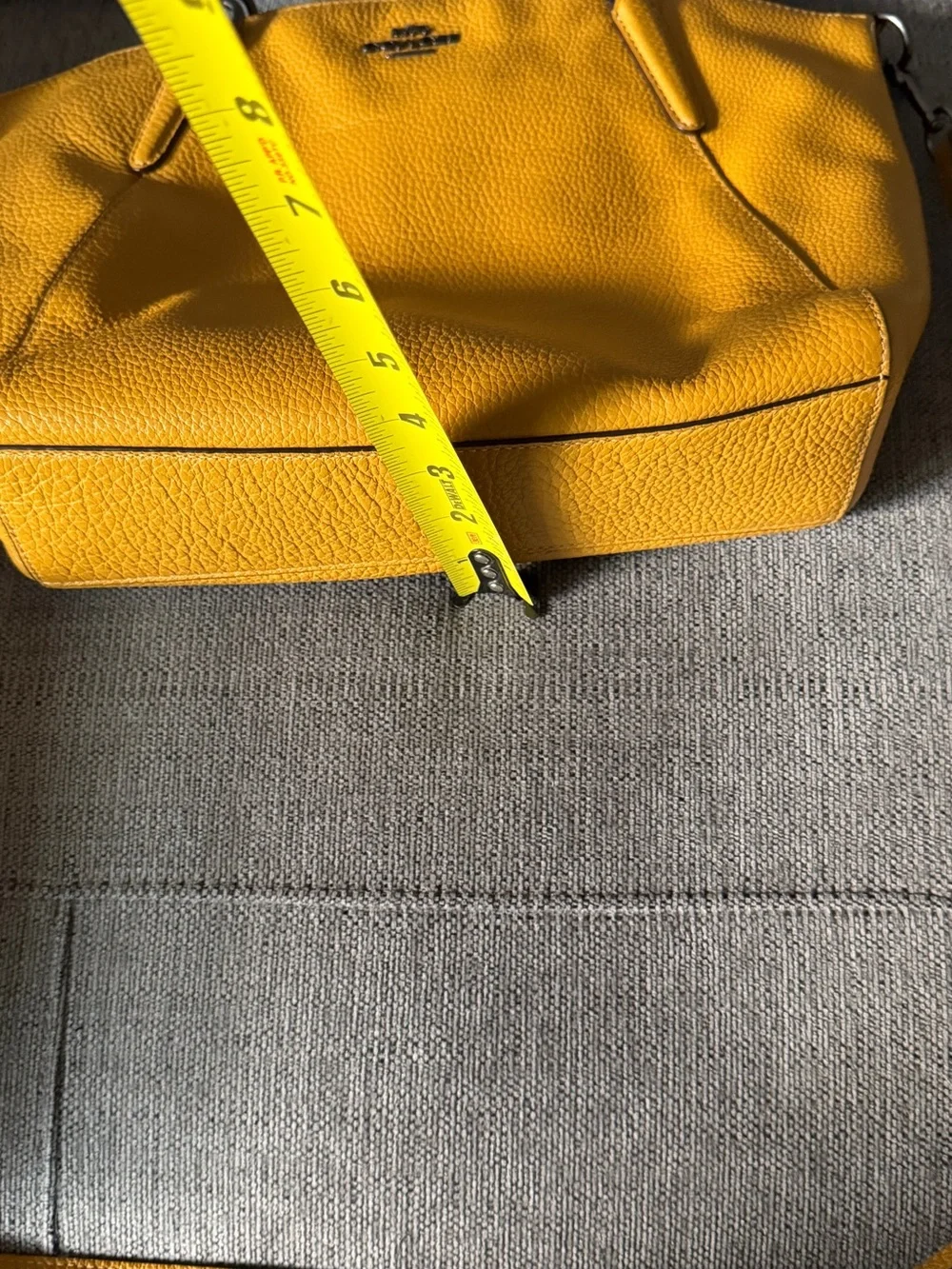 Coach Yellow Pebbled Leather Kelsey Satchel