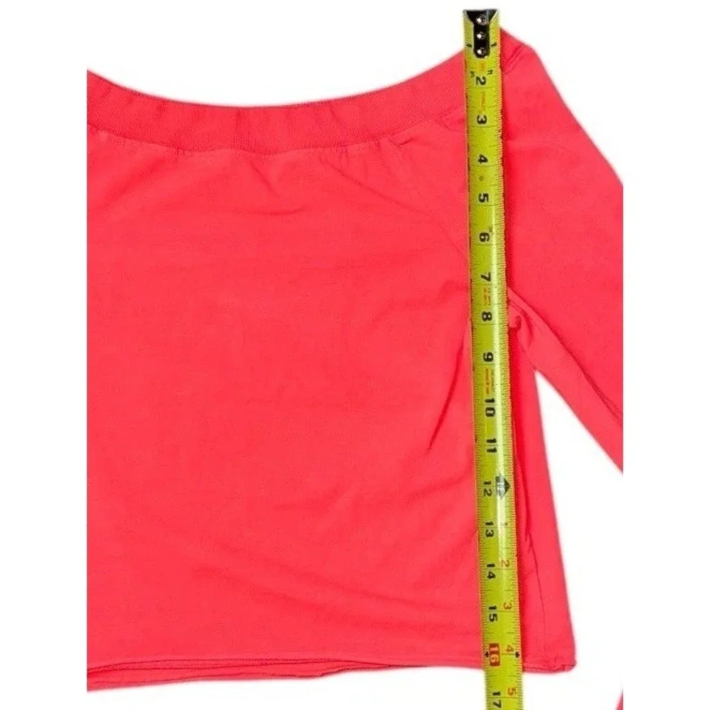Free People Movement Hot Shot Easy Long Sleeve Set Neon‎ Coral (Top S/Shorts M)
