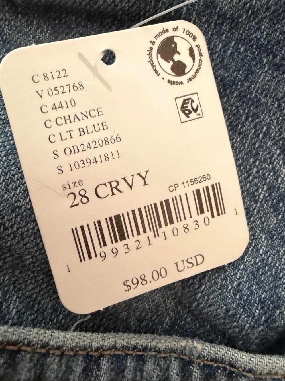 We the Free Curvy Risk Taker Straight Leg Jeans NWT Size 28 Light Wash
