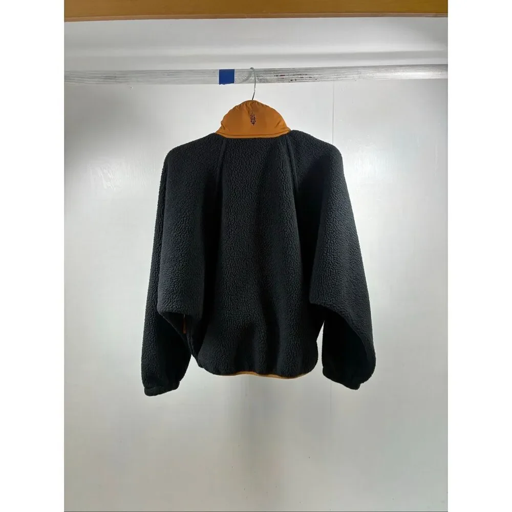 Free People Movement Hit the Slopes Color Block Pullover Black with Orange Accen