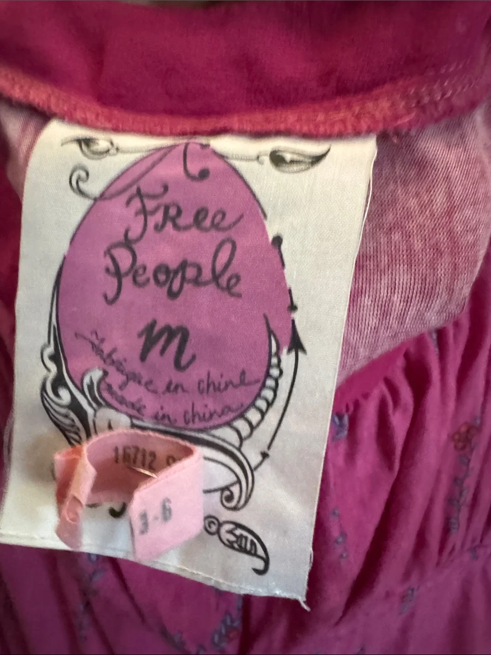 Free People Pink Floral Empire-Waist Midi Dress