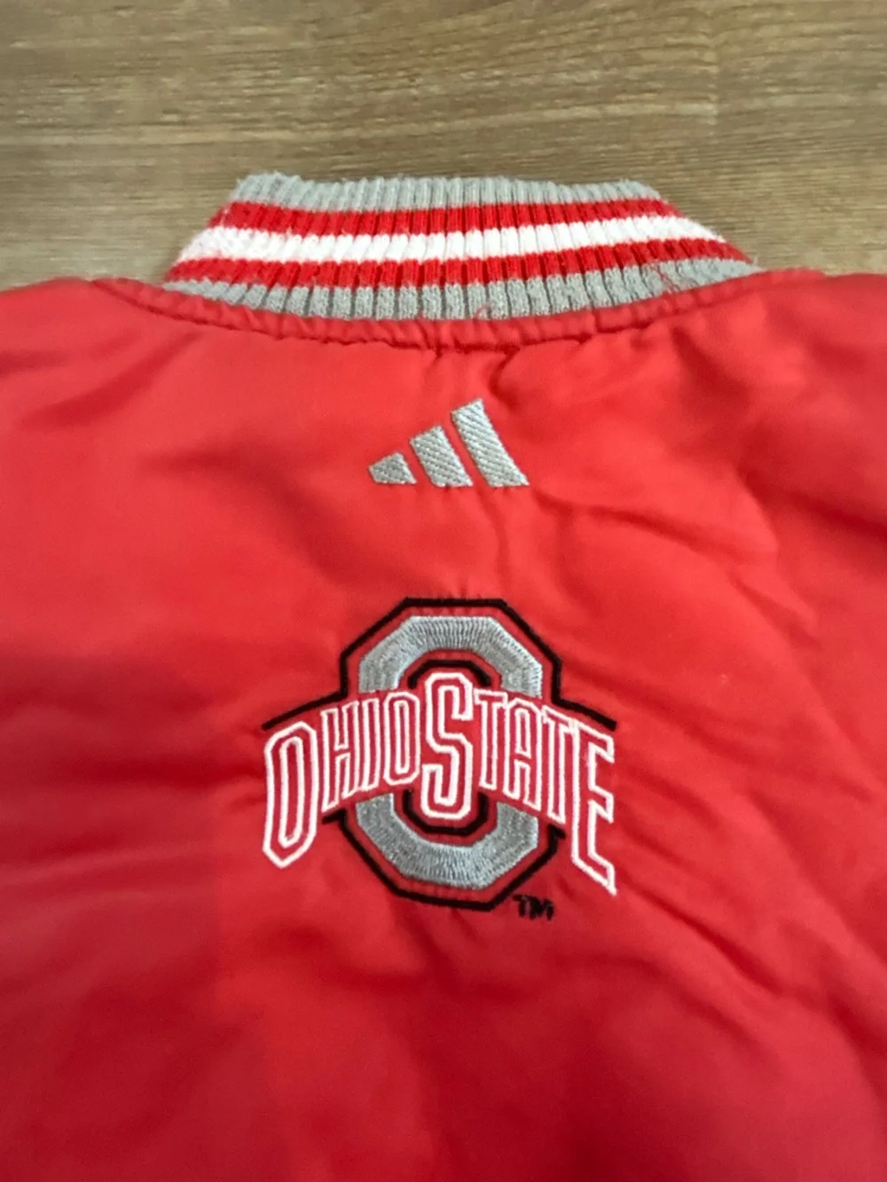 Vintage Adidas Ohio State Buckeyes Youth Varsity Bomber Jacket Red NCAA