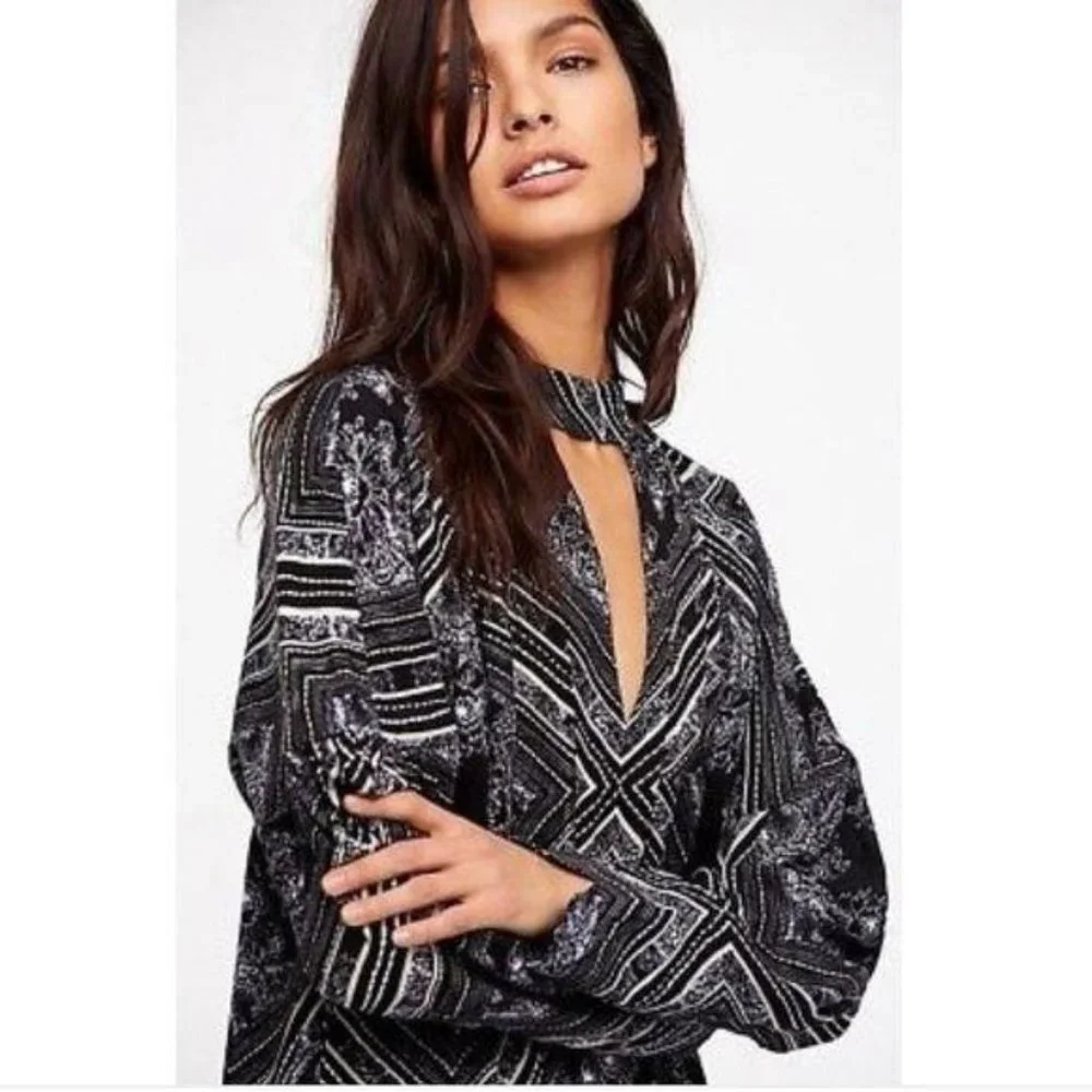 Free People Walking on a Dream Tunic Black‎ Small