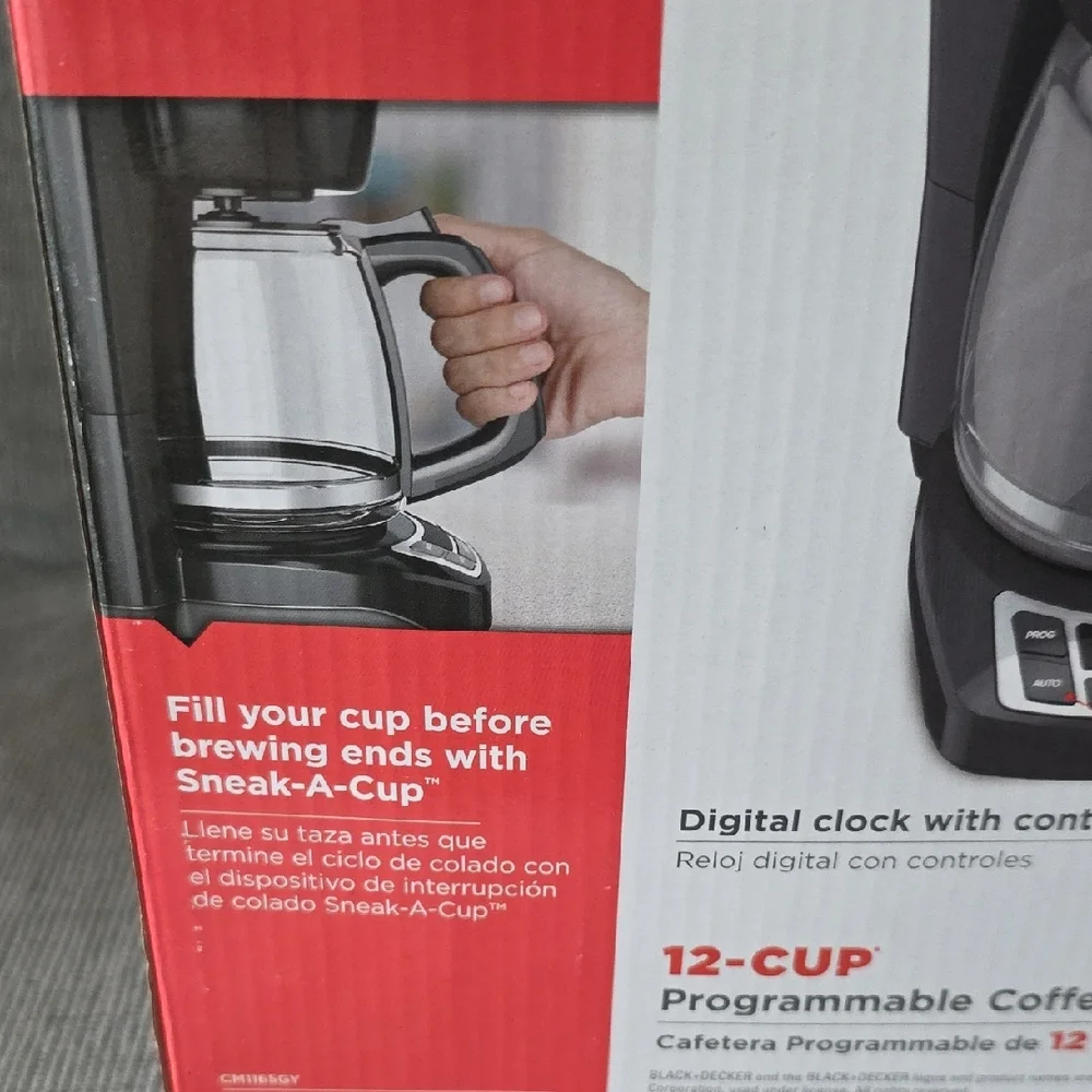 Black‎ & Decker 12-Cup Programmable Coffee Maker With Digital Controls, New