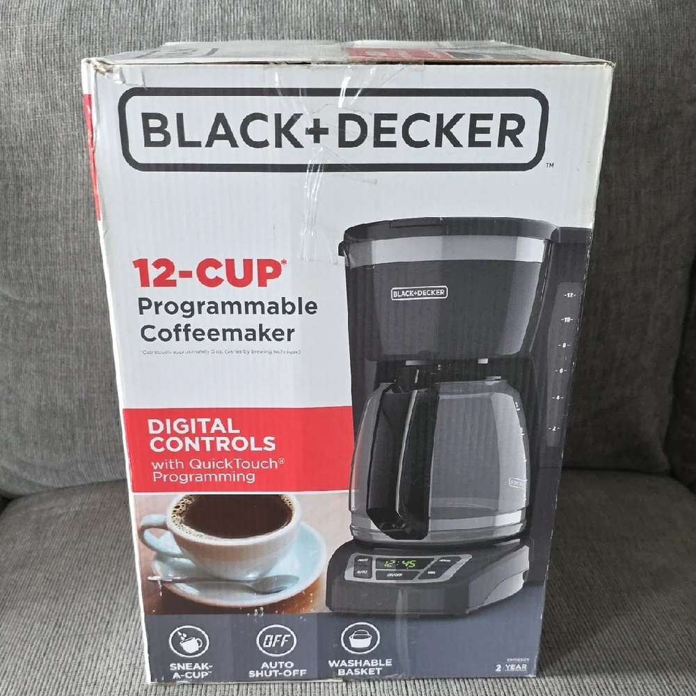 Black‎ & Decker 12-Cup Programmable Coffee Maker With Digital Controls, New