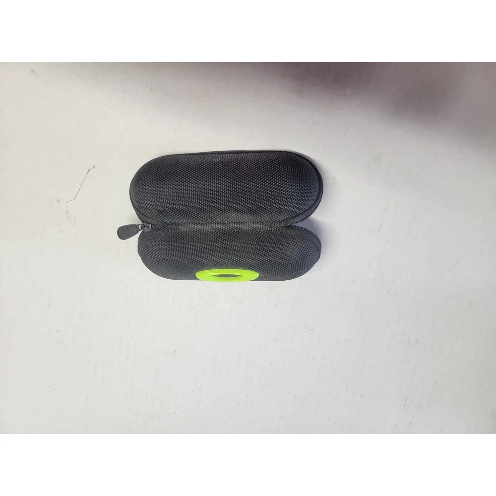 Oakley‎ Sunglasses Hard Case Black Neon Green Icon Logo Zippered Vault Eyewear