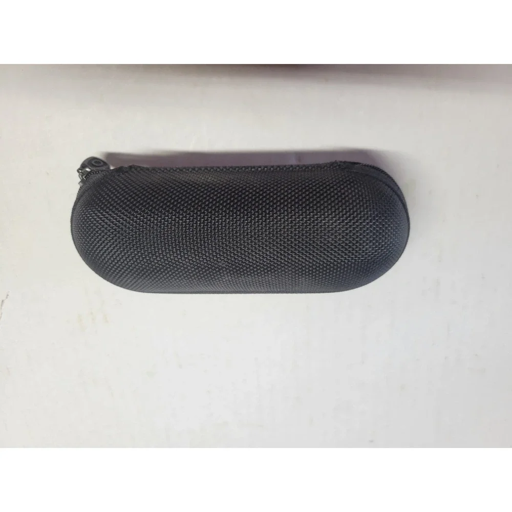 Oakley‎ Sunglasses Hard Case Black Neon Green Icon Logo Zippered Vault Eyewear