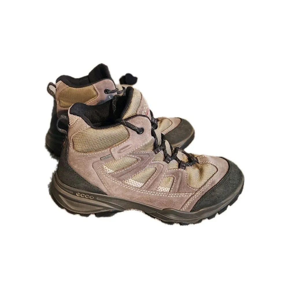 ECCO‎ Receptor GORETEX Brown Leather Hiking Boots Size EU 39 US Women's 8-8.5