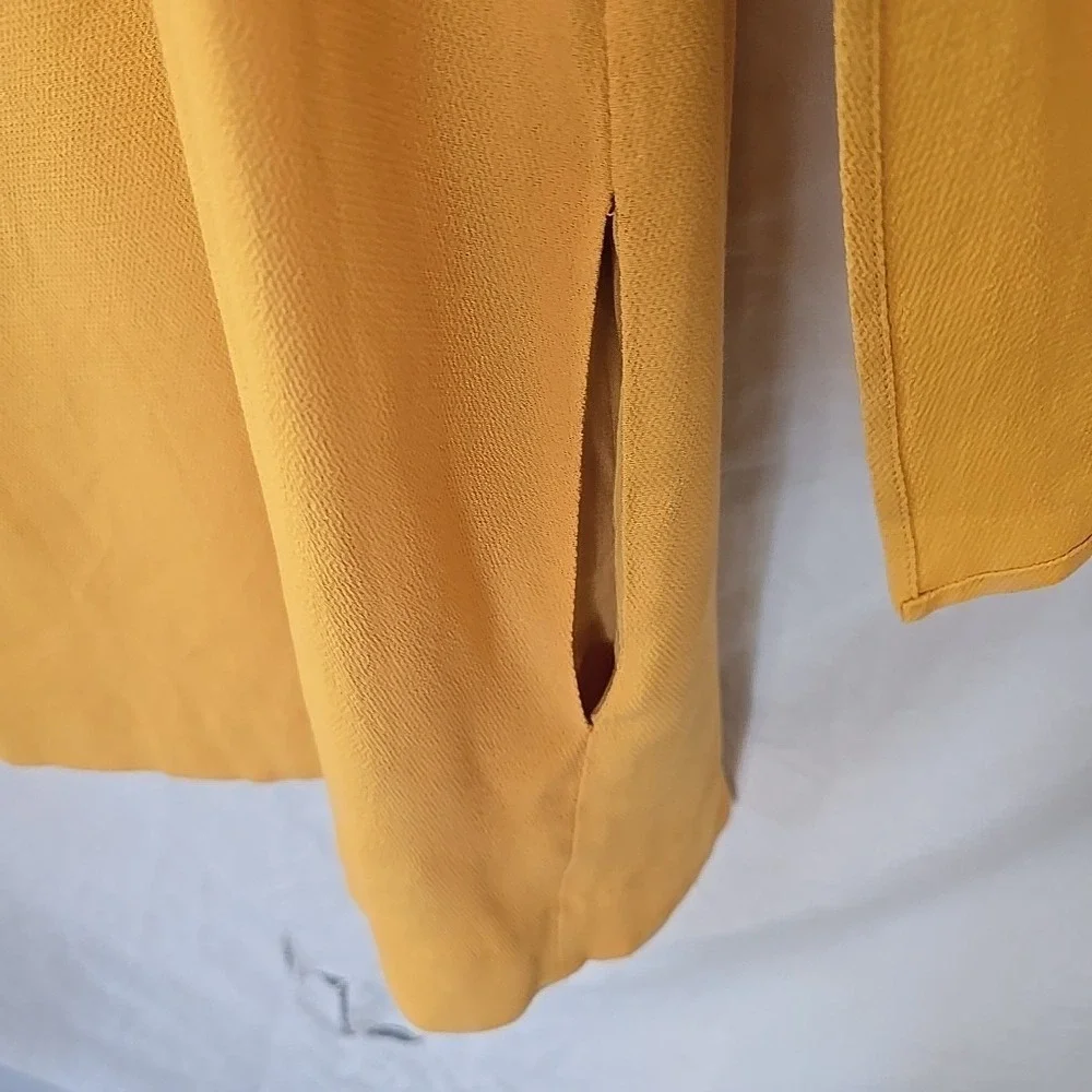 Free People Some Like It Hot Dress In Sun‎ Yellow SIZE L Flowy Slit Sleeves NWT