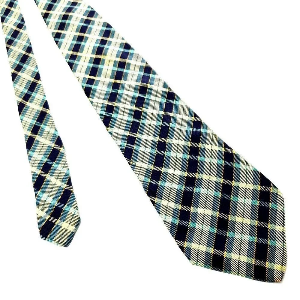 Banana Republic Multi Colored Silk Tie Woven Wide Regimental Stripes‎