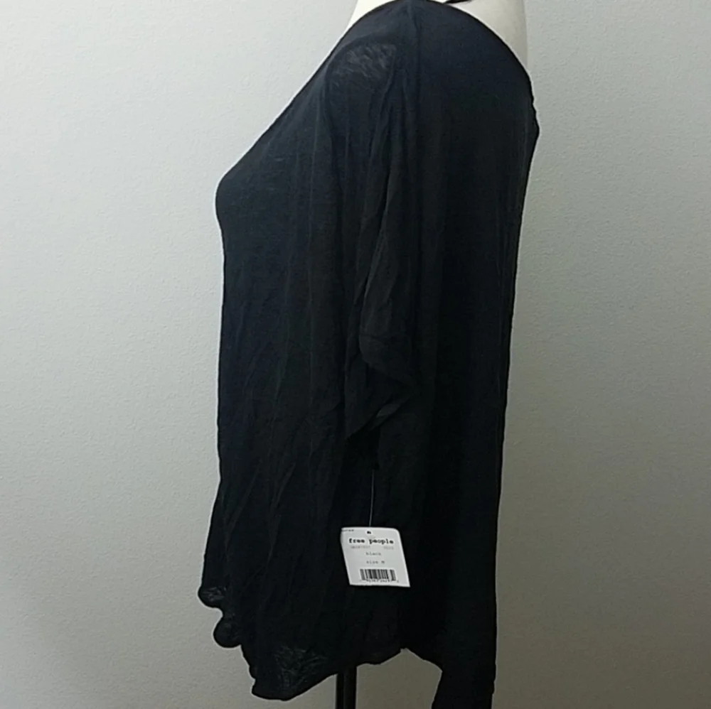 Free People Black Tee Size Medium