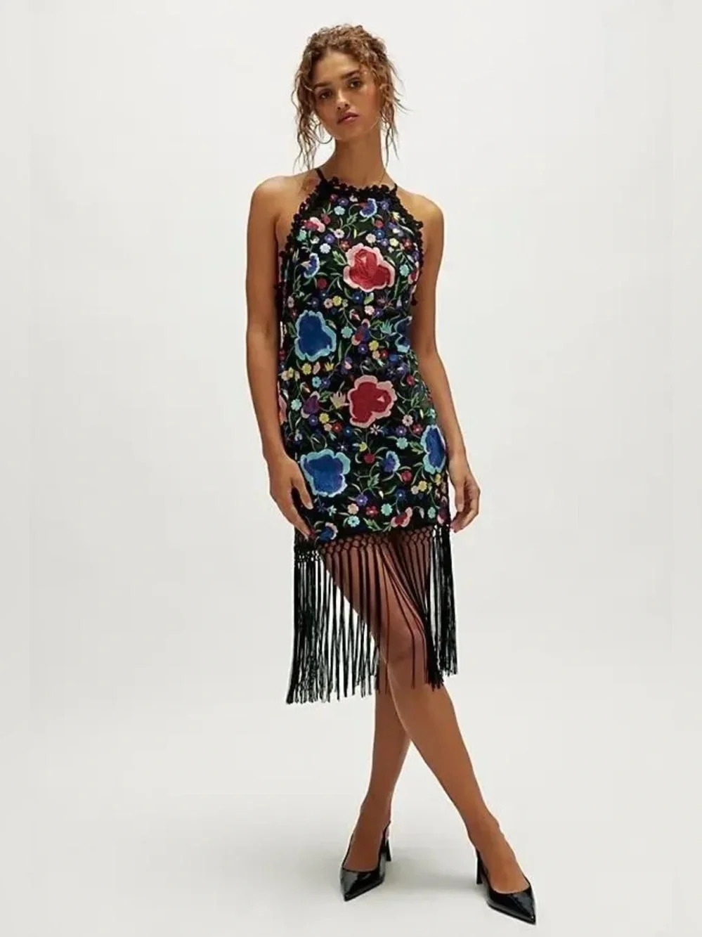 Free People  Fringe Mini Dress